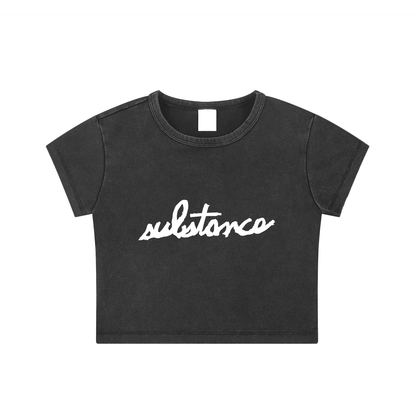 5starVik's  Snow Washed Crop Top