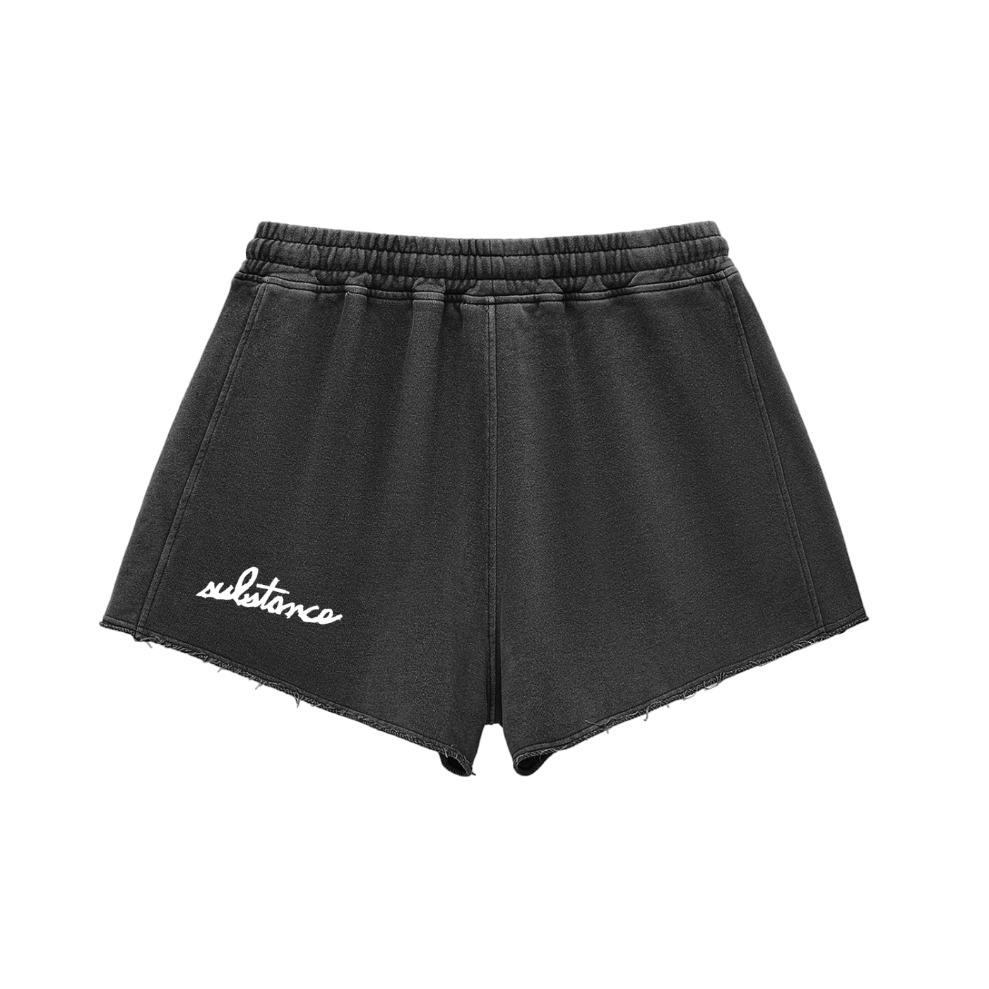 5starVik's Snow Washed Raw Edge Drawstring Shorts