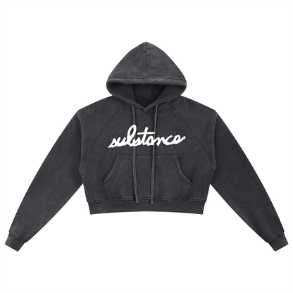 5starVik's  Washed Cropped Hoodie